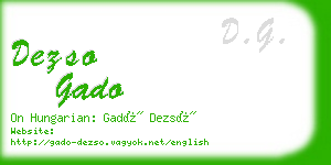 dezso gado business card